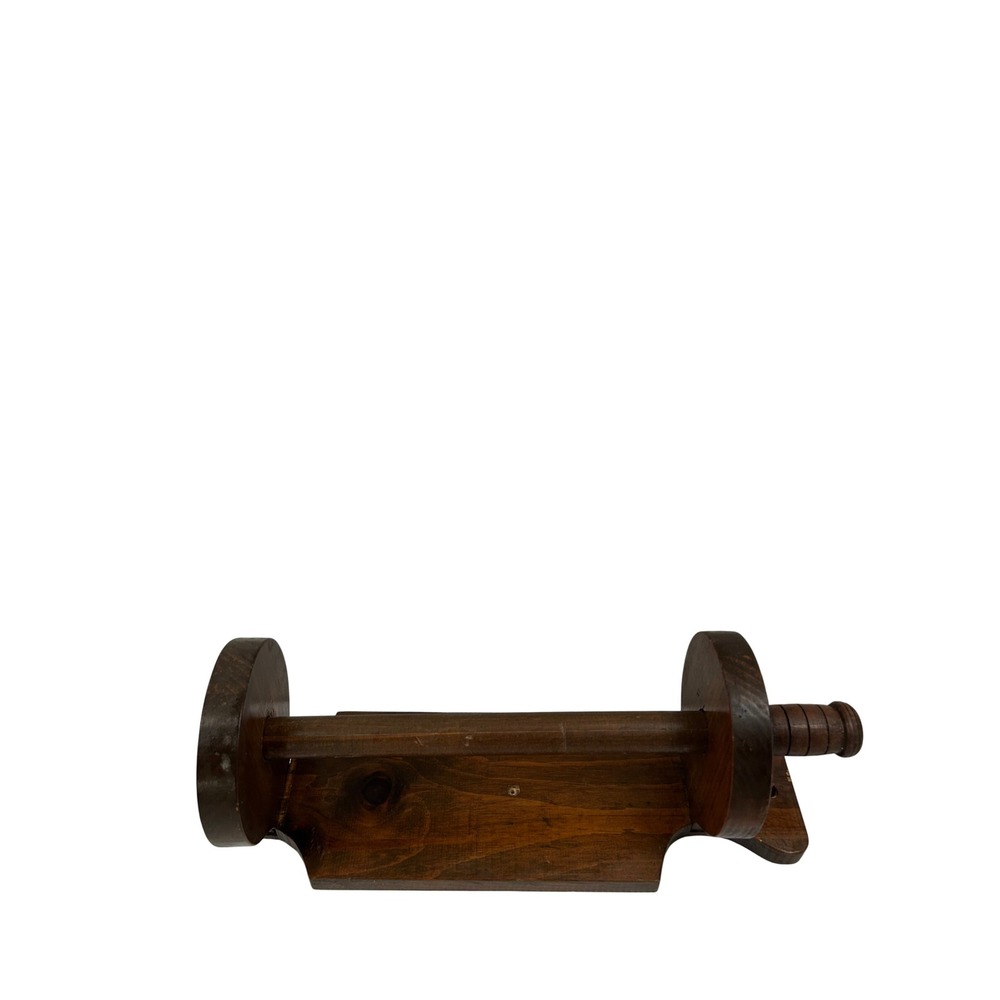 Unbranded Wooden Paper Towel Holder OS Brown Wall Mount Rustic Kitchen Decor